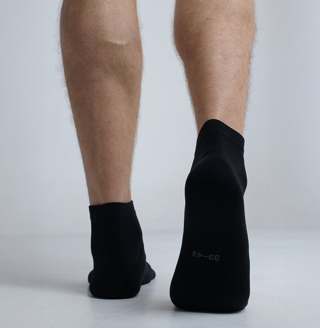 Kit 3x Meias Minimal Preta