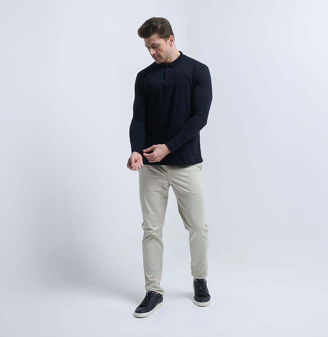 Camisa Polo Manga Longa